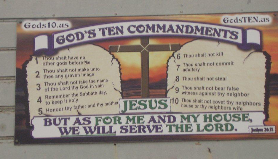 God's Ten Commandments Billboard