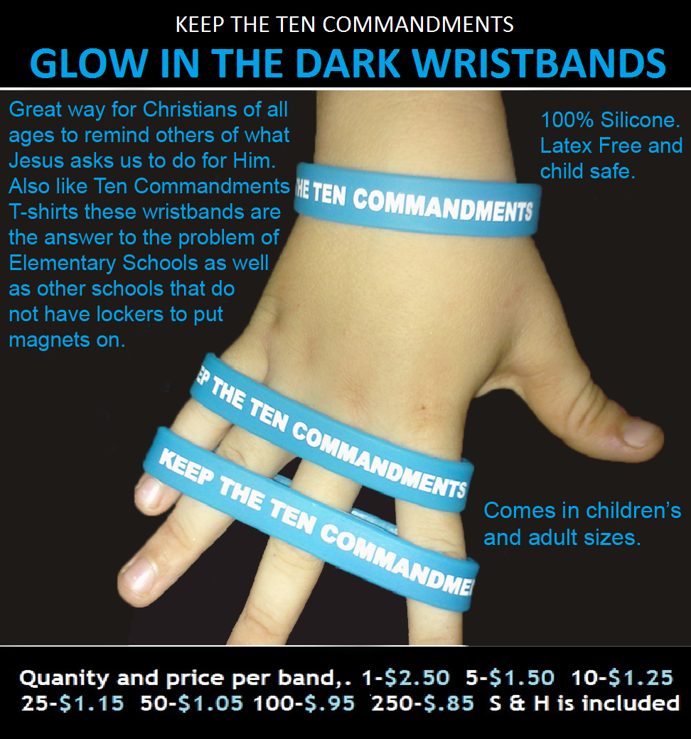 Keep the Ten Commandments Wrist Bands