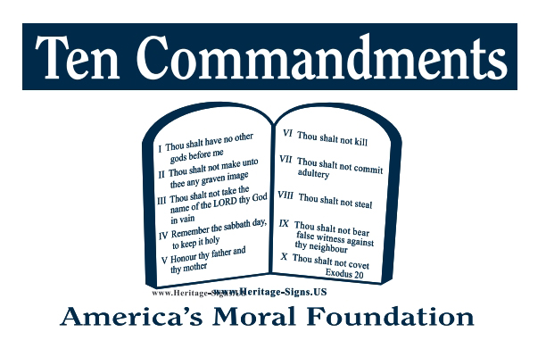 Ten Commandments Christian car magnets