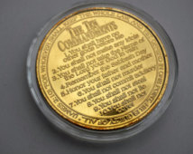 Ten Commandments Gold Coin